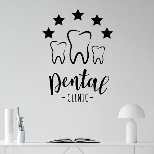 Dental Logo Signboard Wall Decal for Dental Clinic Decor Dentist Vinyl Wall Stickers Removable Dental Clinic Room Decor Z671