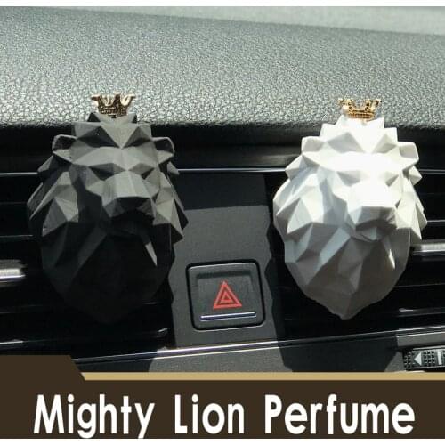Auto Car Air Freshener Perfume Clips Fragrance Ceramics Crown Lion Air Outlet Vent Fresh Men Women
