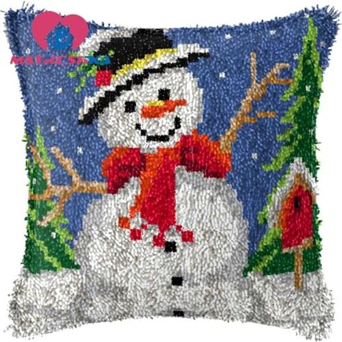 Christmas cross-stitch pillow latch hook kits embroidery carpet do it yourself embroidery pillow Foamiran for crafts Gift