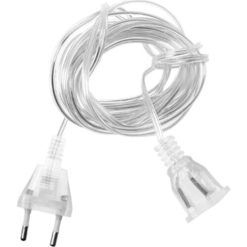 EU US Plug Male To Female Power Supply Extension Cable For PC Wall Charger LED 831D