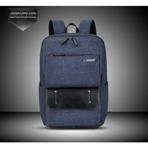 SOCKO 15 15.6 17 17.3 Inch Waterproof Nylon Laptop Notebook Backpack Bags Case for Men Women School Travel Business