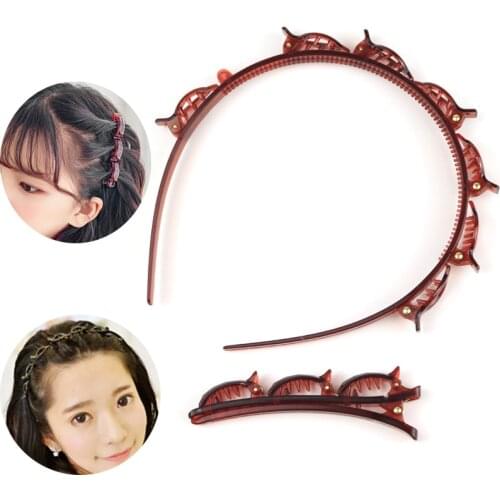 Magic Hair Styling Accessories Hairpin DIY Hair Braiding Braider Tool Multi-layer Plastic Hair Clips For Women Headband Dropship