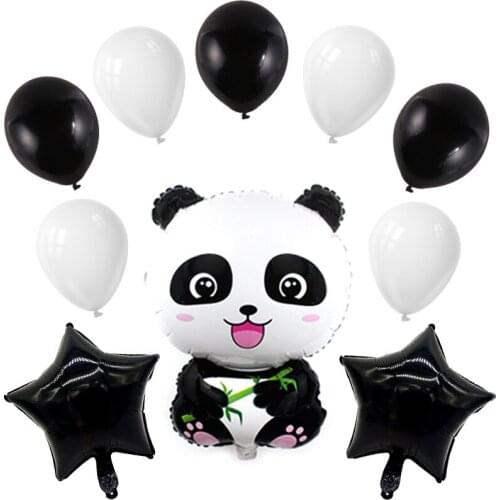 Panda Balloon Birthday Balloons Air Party Ballons Birthday Party Decorations Kids Balloon Animal Black Balloons White Baloon