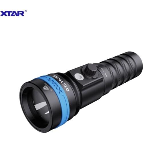 XTAR D26 1600S Diving Flashlight CREE XHP35-HI D4 LED 1600 lumen beam distance 432 meter 100 meter diving depth