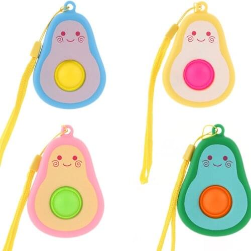 Funny Pops Fidget Toys Avocado Silica Gel Stress Anti-Stress Stress Reliever Toys for Adult Children Relieve Autism Sensory Toys