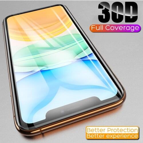 Tempered Protective Glass For iPhone 11 12 Pro Max Screen Protector Glass For iPhone 7 8 Plus X XR XS 6 6s 30D Full Cover Glass