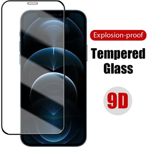 9D protective glass for iphone 12 i12 pro max 12 mini screen protector glass for iphone 11 i11 pro max x xs xr xs max