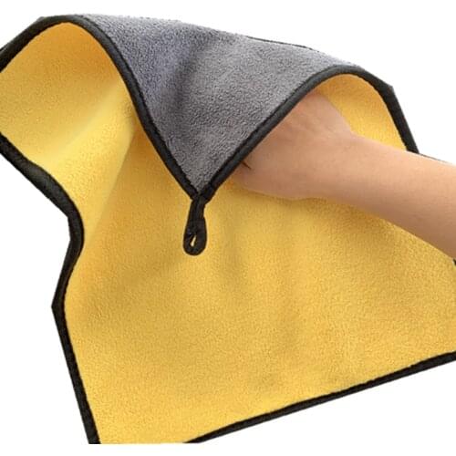 Car Care Polishing Wash Towels Plush Microfiber Washing Drying Towel Strong Thick Plush Polyester Fiber Cleaning Cloth