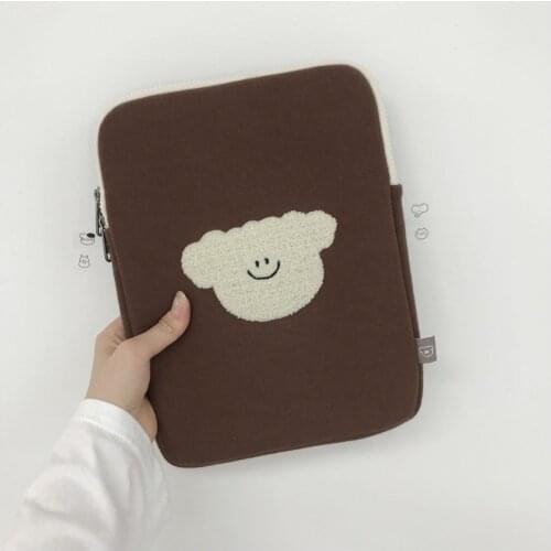 Case for iPad 10.5 9.7 13 inch Ins Style Cartoon Cute Dog Pattern Pouch for iPad pro Sleeve Laptop South Korea Tablet Bag Case