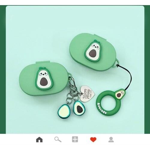 For xiaomi Redmi airdots Case Cute Avocado Cartoon silicon Protective cover airdots S Bluetooth Wireless Earphone Case