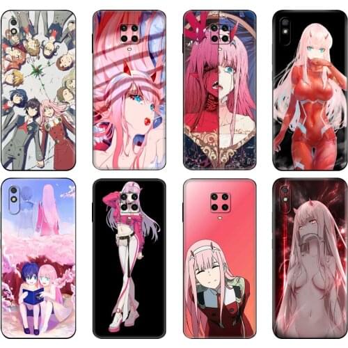 Black tpu Case For Xiaomi Redmi 7A 8 8A 9 9A 9C Case Redmi Note 8T 8 Pro NOTE 9S 9 Pro Case Zero Two Darling in the FranXX Anime
