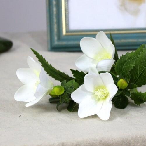 1pc Vanilla Orchid Artificial Silk Flower Home Decoration Table Set Flowers Wedding Floral Flower Arrangement