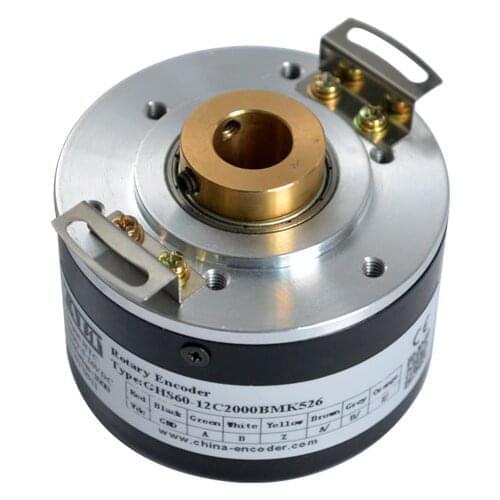 GHH60-12 Through hole hollow encoder 12v 24vdc push pull output speed and position sensor