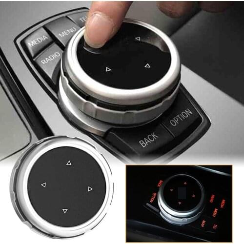 For BMW F10 F20 F30 iDrive Black Multi Media Knob Cover Trim iDrive Button