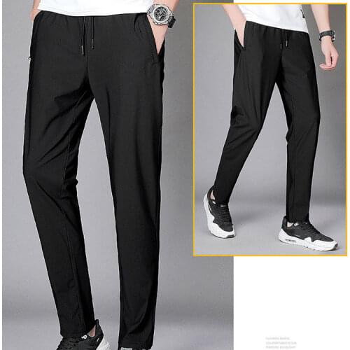 Breathable Cool Thin Pants Summer Ice Silk Plus Size Men Women Casual Sports Pants Martial Arts Hiking Sportswear L-8XL Trousers