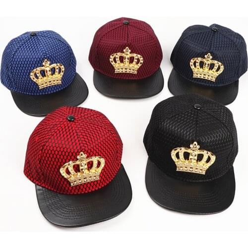 Hip Hop Casual Hat Crown Metal Logo Hip Hop Cap Hip Hop Fashion Hip Hop Baseball Hat Sunscreen Versatile Sunshade Hats