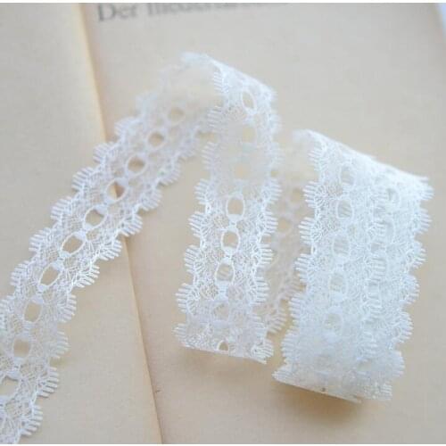20 Meters Ivory Lace Fabric Polyester DIY Lace Trim Lace Ribbons 3cm Width Wholesale