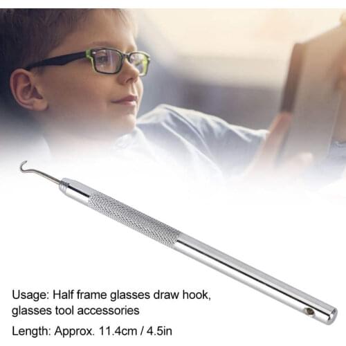For Glasses Repair High Hardness Alloy Draw Hook Half-Frame Glasses Repair Hook Tools Accessories Glasses for Repairing Oclock
