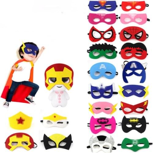 Halloween Superhero Masks Christmas Birthday Party Dress Up Costume Cosplay Mask For Kids Children Party Favor Mystery Gift