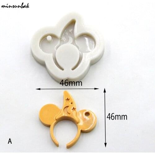 Minsunbak Explosive Cartoon Mickey Head Chocolate Silicone Mold Fondant Mold Cake Decoration Baking Tools
