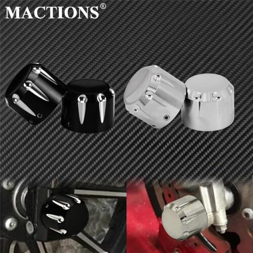 Motorcycle 2PCS Front Axle Nut Bolt Cover Cap For Harley Dyna Fatboy VRSC Touring Electra Glide FLHR Sportster XL883 Softail