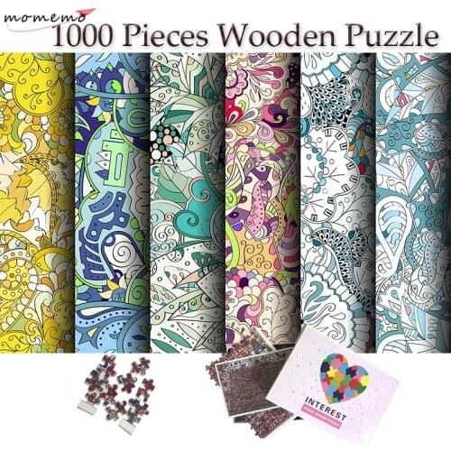 MOMEMO Colorful Art Jigsaw Puzzle Wooden 1000 Pieces Adult Exciting Puzzle Toy Kids Teenagers Gift Beautiful Puzzles Home Decor