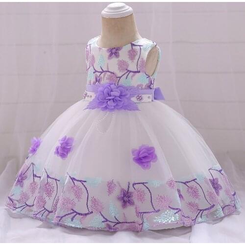 Newborn Baby Girls Dress for Baptism Christening 1st Birthday Infant Dresses Beading White Tulle Party Prom Toddler Girl Dress