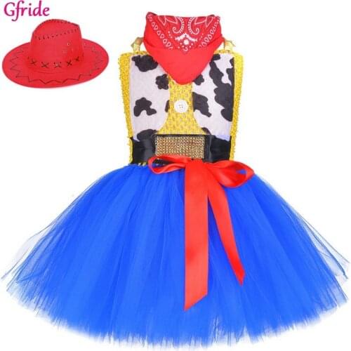 Baby Girl Tutu Dress Cowgirl Hudi Costume for Girls 2-8Y with Bandana Cowboy Hat Birthday Christmas Holiday Fancy Party Dresses