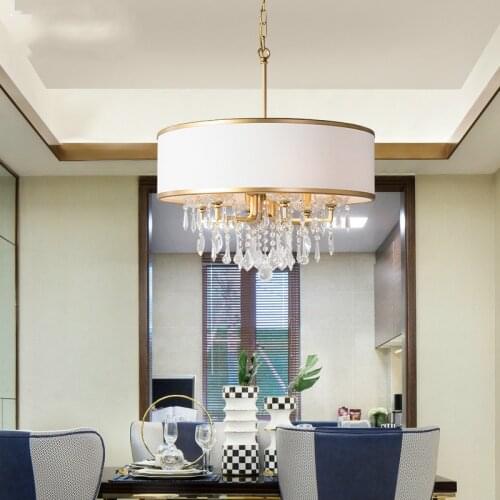 Post-modern living room K9 crystal lights personality creative lamp bedroom lighting designer American Pendant Lights LB40302