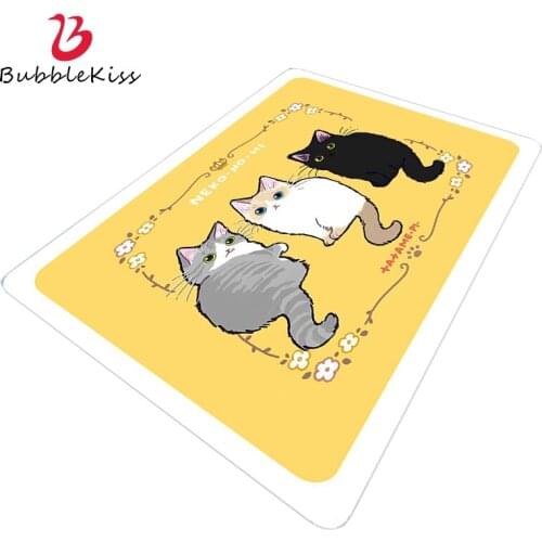 Bubble Kiss Cartoon Carpet Imitation Cashmere Floor Mat Home Cute Bedroom Area Rugs Entrance Doormat Bathroom Absorbent Carpets