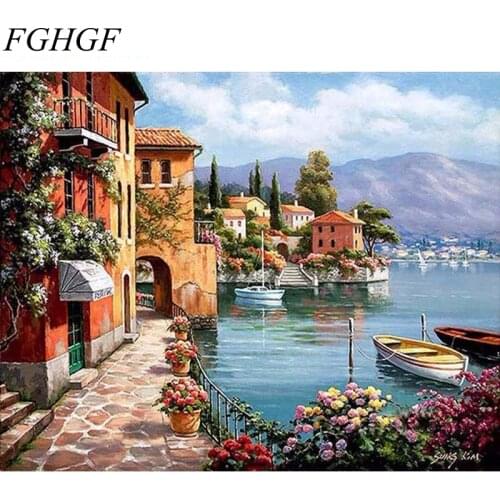 Landscape Painting By Numbers Animal Figure Coloring By Numbers Pictures Home Decor Oil Paint Acrylic Painting Diy Paintings