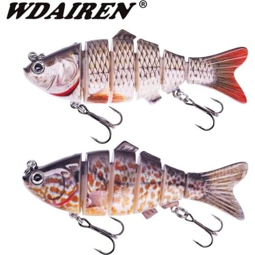 1Pcs Fishing Wobbler Lifelike 6 Segment Swimbait 9.5cm 20g Crankbait Slow Sinking Lures Isca Artificial Hard Bait Fishing Tackle