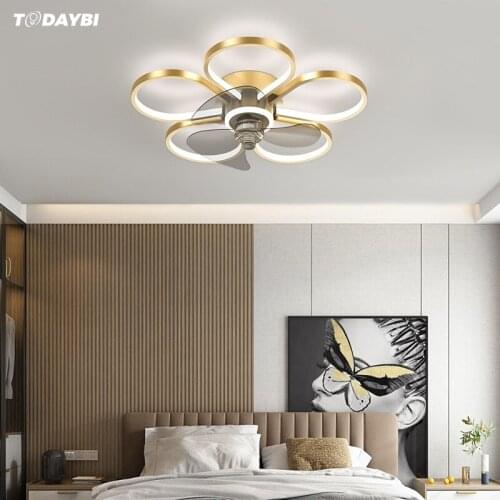 Modern Bedroom Decor LED Ceiling Fan Light Lamp Dining Room ceiling fans with lights Remote Control Lamps for Living Room