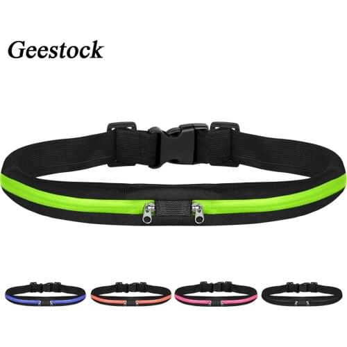 Geestock Waterproof Sport Running Belt Bag Jogging Outdoor Waist Pocket Mens Womens Portable Cycling Pounch Money Phone Pack