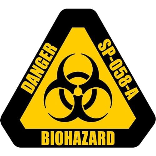 Funny 13cm X 11.59cm DANGER BIOHAZARD Sign Warning Mark Car Stickers Decal Window Vinyl Wrap Bumper Rear Windshield