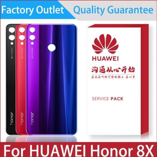 Back Cover For Huawei Honor 8X Back Battery Cover Rear Housing Door Case Housing Panel With Camera Lens