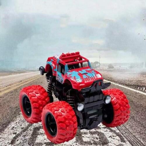 1pcs Mini 4WD Inertia Rotatable Car Toys Kids Friction Power Off-Road Vehicle Model Inertial Car Toys For Kids Birthday Gift