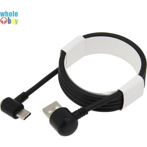 300pcs/lot USB Cable Micro Usb Type C 8pin Fast Charging Phone for Iphone Huawei HTC 1m 2m 3m Round 90 Degree Elbow Game Cable