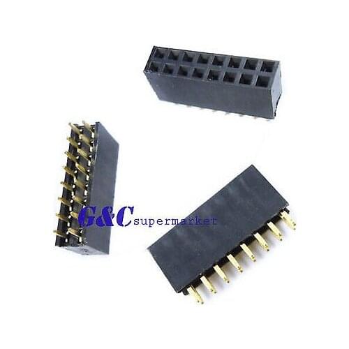 5PCS 2X8 Pin 16P 2.54mm Double Row Female Straight Header Pin Strip diy electronics