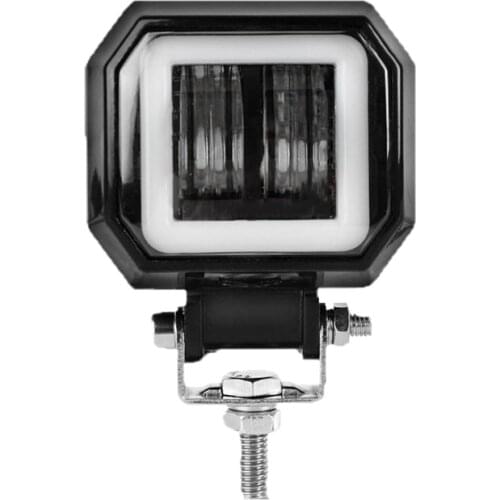 6D Driving Light Motorcycle LED Work Lights Bar Angel Eyes 6000K 12V For SUV Truck ATV Tractor 24V Driving Lamp Bumper 3 Inch