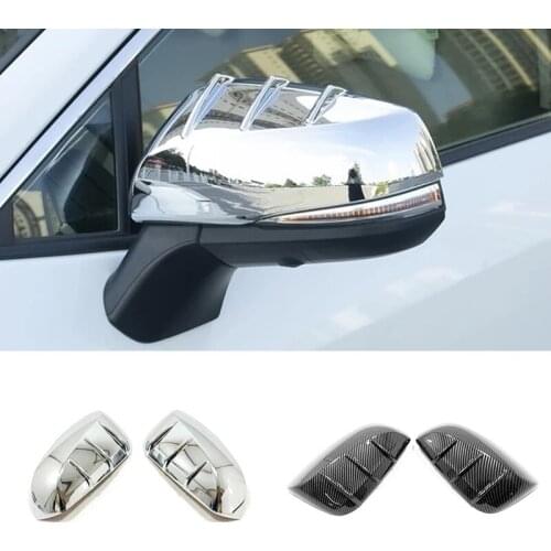 ABS Chrome/Carbon fiber For Toyota Highlander 2020 2021 Accessories Car Side Door Rear View Mirror Cover Cover Trim Car Styling