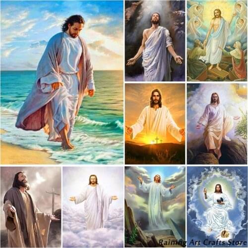 5D Diy Diamond Painting God Jesus Full Square/round Drill Embroidery Christian Religion Portrait Mosaic Pictures Home Decor Gift