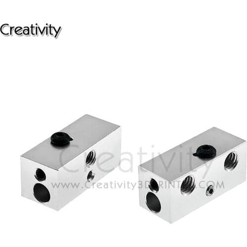 1pcs Cyclops Heater Block 2 IN 1 OUT Multi Multi Color Heat Block Aluminum for 3D Printer Extruder Hotend RepRap Bowden Makerbot