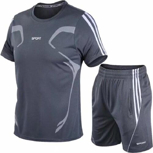 Mens Shorts Set Large Size Short Sportswear 2-piece Suit for Men and Women Quick-drying Running Fitness Basketball Training Suit