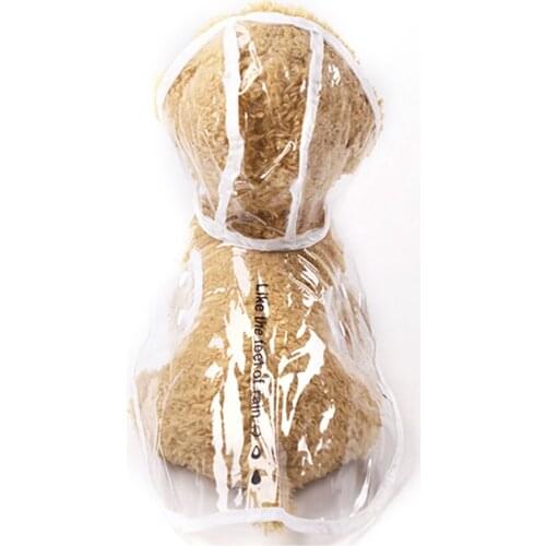 PVC Pet Clothes Dog Raincoat Transparent Rain Coat Waterproof Pets Raincoats Small Dogs Clothing SIZE XS-2XL 4 Colours 25