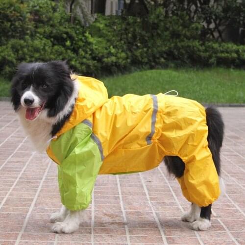 Welsh Corgi Dog Raincoat Waterproof Clothing Jumpsuit Bulldog Alaskan Malamute Big Large Dog Clothes Costume Dropship
