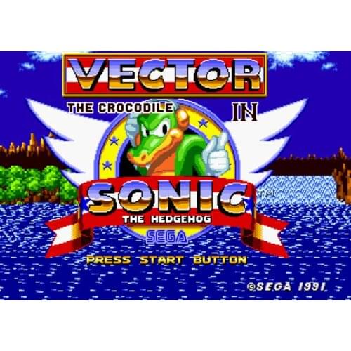 Vector In Sonic 16 Bit MD Game Card For Sega Mega Drive For Genesis
