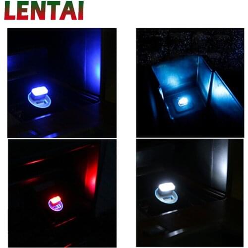 LENTAI 1PC Auto Car LED USB Atmosphere Light Lamp For Seat Leon Ibiza Renault Duster Megane 2 Logan Captur Clio Mazda 3 6 CX-5