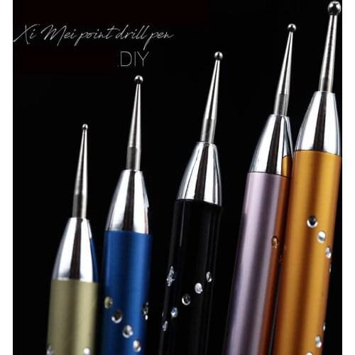 Nail magnetic stick Manicure point pen double-end point drill pen point needle manicure tool supplies