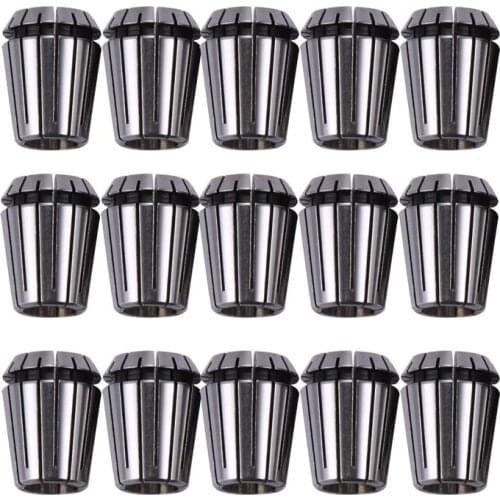 15Pcs ER25 Collet Tool Precision Spring Collet Set from 2mm to 16mm CNC Collet Chuck For Milling Lathe Tools and Spindle Motors
